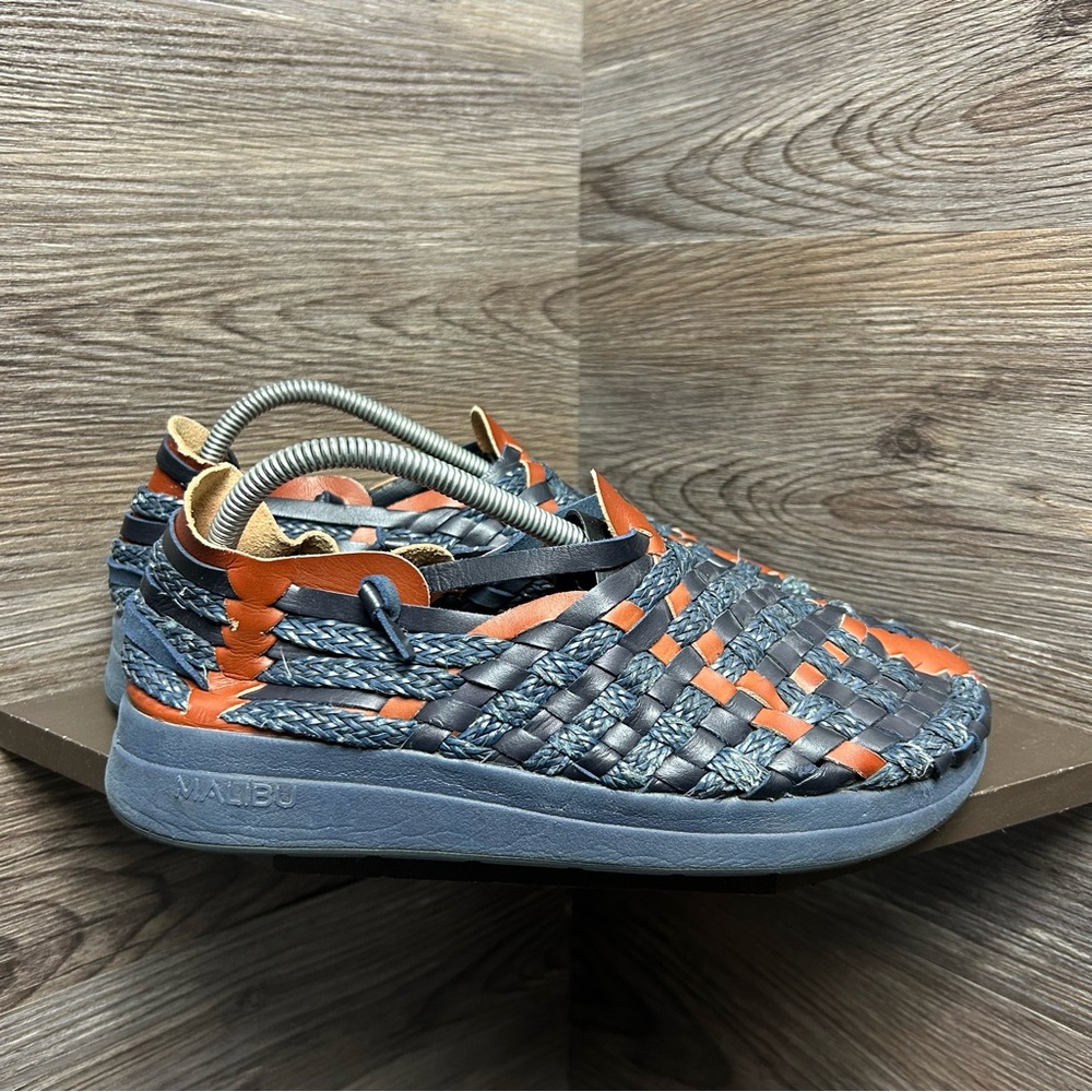 Missoni Malibu brown blue woven slip on sneakers